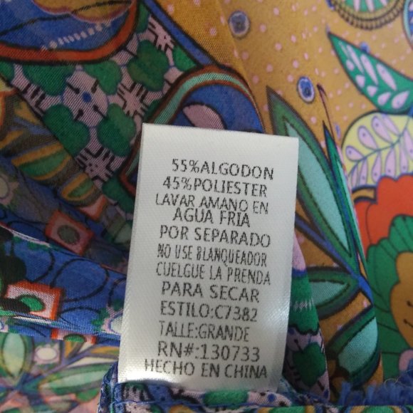 Umgee | Boho Blues Swing Top | L | New - Picture 7 of 15